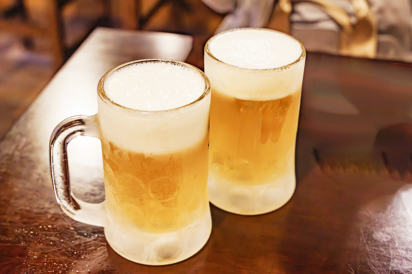 炭火焼肉 ちさね よく冷えたジョッキの生ビール